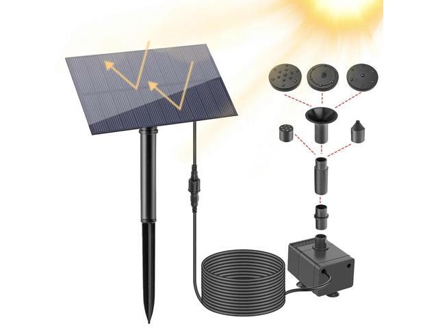1.5W Solar Fountain Pump Kit Brushless Motor Solar Bird Bath Fountain Solar Power Panel Water Fountain Pump for Garden Pond Pool