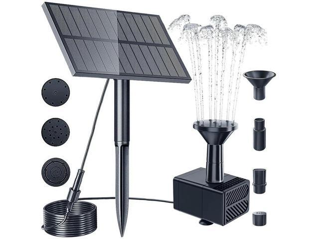 1.5W Solar Fountain Pump Kit Brushless Motor Solar Bird Bath Fountain Solar Power Panel Water Fountain Pump for Garden Pond Pool