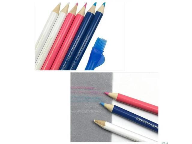 6Pieces Sewing Marking Pencils Erasable Fabric Pencils for Tailor Marking Fabric and Tracing Tool