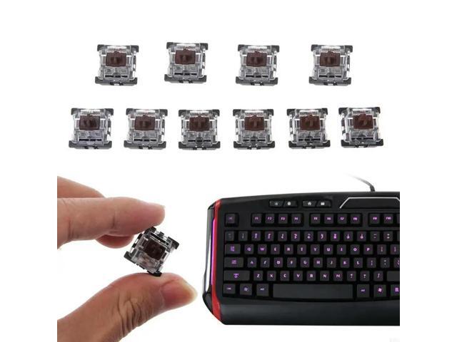 10pcs Brown Switches for Keyswitch Mechanical Keyboard Shaft for Key Tester 3Pin