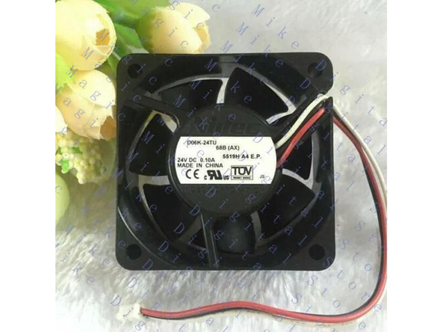 FOR Nidec 6CM 6025 D06K-24TU DC 24V 0.1A 2-line For Printer / Inverter Cooling Fan