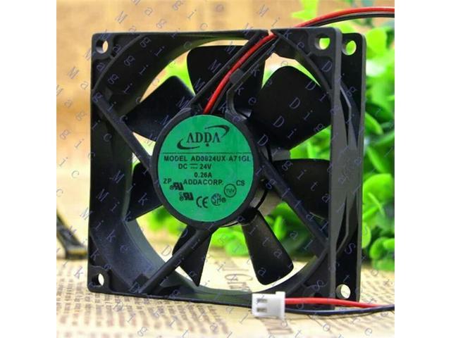 FOR ADDA AD0824UX-A71GL 8025 8CM 24V 0.09A 2-wire inverter fan
