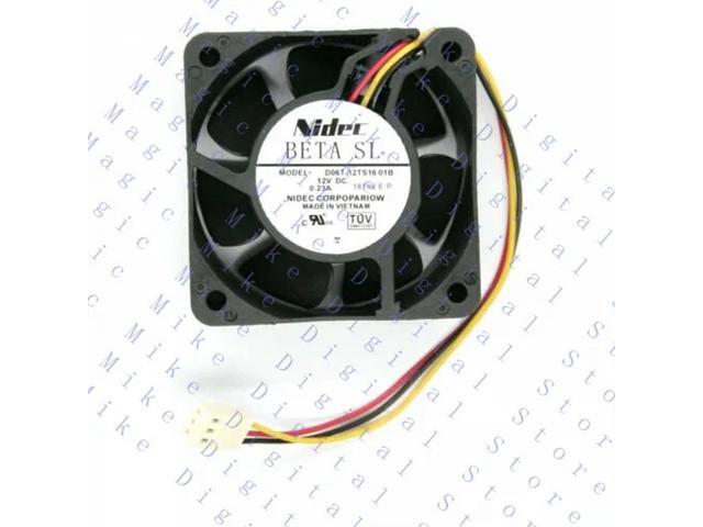D06T-12TS16 01B 6025 DC 12V 0.23A 6cm 3-pin cooling fan