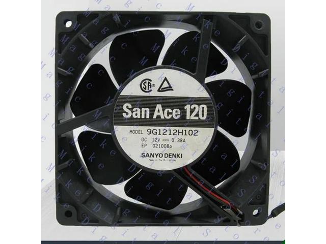 For Sanyo 9G1212H102 Server Cooling Fan DC 12V 0.38A 120x120x38mm 2-wire