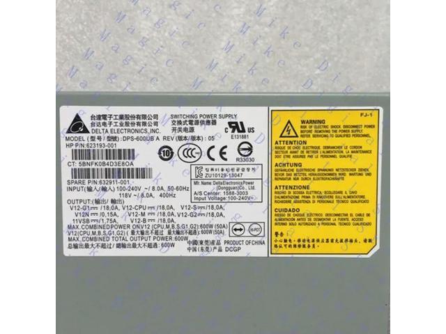 600W Power Supply DPS-600UB A For Z420 623193-001/003 632911-001/003
