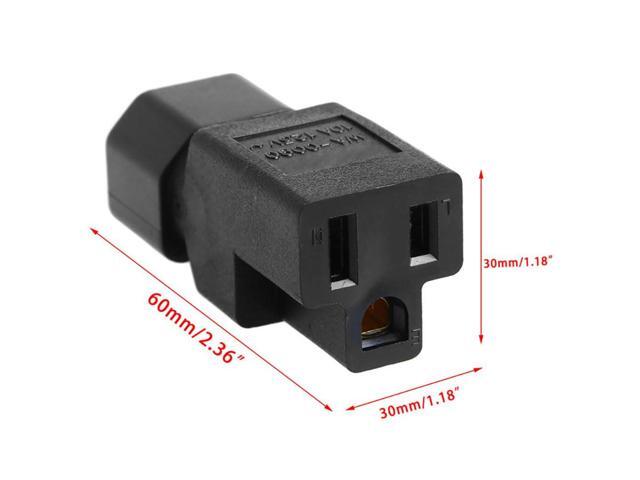 dracaena. io 10 Pack IEC320 C14 Male to Nema 5-15R PDU USA UPS Extension Power Plug Adapter,IEC C14 Male Plug to Nema 5-15R US 3 Pin Female Power...