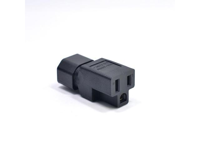 dracaena. io 10 Pack IEC320 C14 Male to Nema 5-15R PDU USA UPS Extension Power Plug Adapter,IEC C14 Male Plug to Nema 5-15R US 3 Pin Female Power...
