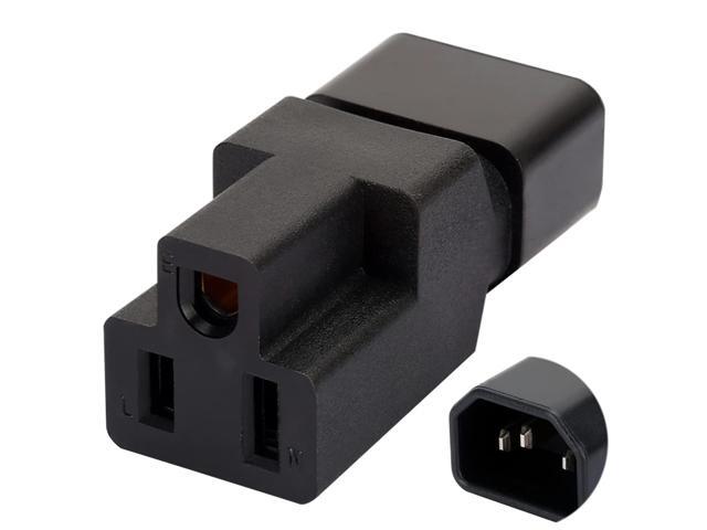dracaena. io 10 Pack IEC320 C14 Male to Nema 5-15R PDU USA UPS Extension Power Plug Adapter,IEC C14 Male Plug to Nema 5-15R US 3 Pin Female Power...
