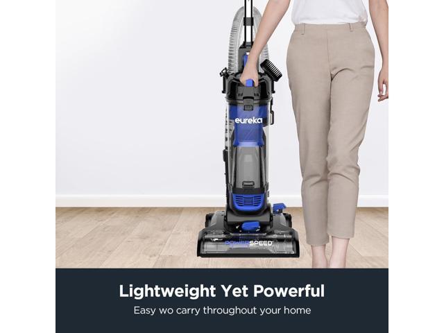 Eureka Lightweight Powerful Upright Vacuum Cleaner for Carpet and Hard Floor, PowerSpeed, New Model,Blue,black/New Model
