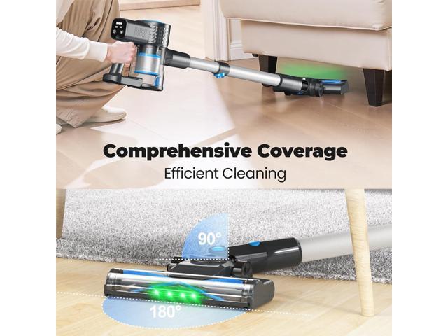 Cordless Vacuum Cleaner, Powerful Lightweight Stick Vacuum with Self-Standing, Anti-Tangle, 8-in-1 Rechargeable Vacuum Cleaners for Home, Hardwood...
