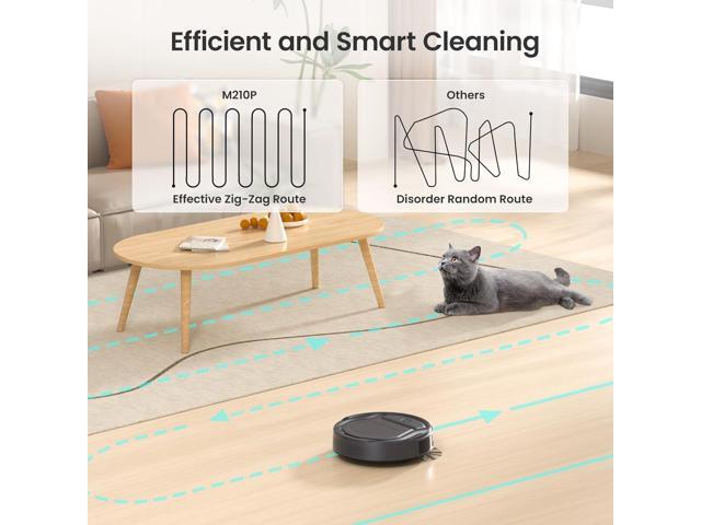 Lefant M210 Pro Robot Vacuum, Slim Quiet, 3 Adjustable Suction Levels, 6 Modes, Robot Vacuum Cleaner for Pet Hair, Hard Floors & Low Carpets,...