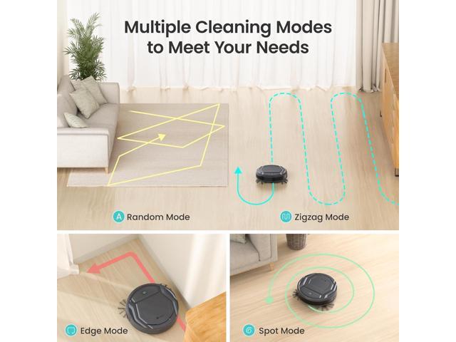 Lefant M210 Pro Robot Vacuum, Slim Quiet, 3 Adjustable Suction Levels, 6 Modes, Robot Vacuum Cleaner for Pet Hair, Hard Floors & Low Carpets,...