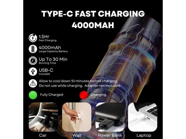 Car Vacuum Handheld 20000 PA 4in1 Cordless Rechargeable Multi-Functional Compact Powerful Suction Brushless Motor Compressed Air Duster Washable...