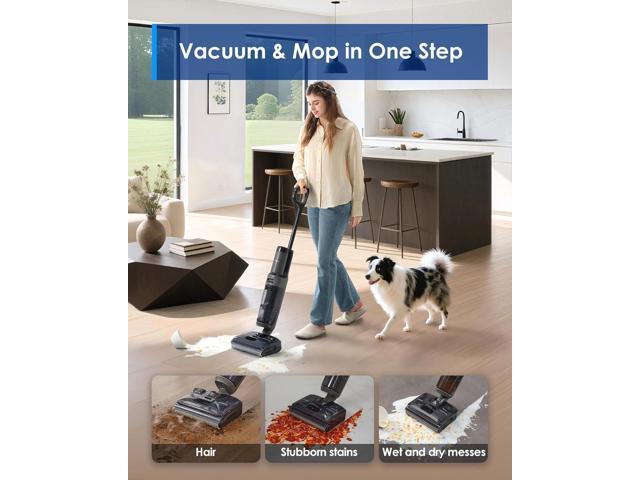 Tineco Floor ONE i6 Stretch Wet Dry Vacuum Cleaner, Vacuum & Mop All in One, 20kpa Powerful Suction, Up to 40 Minutes Runtime, 180° Lay-Flat,...