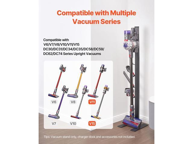 VEVOR Vacuum Stand, Compatible with V6 V7 V8 V10 V11 V15, Stable Vacuum Stand Holder with 6 Hooks for DC30 DC31 DC34 DC35 DC58 DC59 DC62 D74...