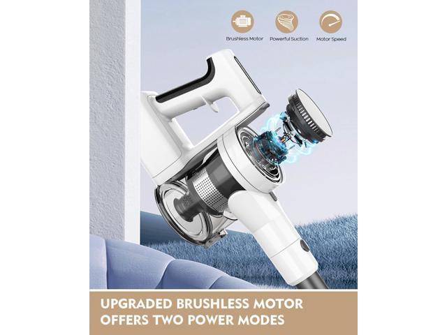 Cordless Vacuum Cleaner, 80,000 RPM Motor and Power Filtration, Stick Vacuum with 2200 mAh Battery, 35 Mins Worktime, 2 Modes, Rotated Multi-Heads,...