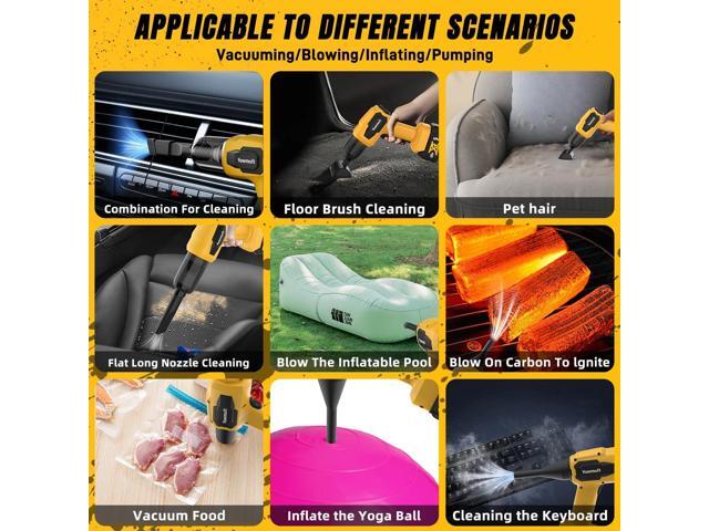 3 in 1 Handheld Car Vacuum Compatible with Dewalt 20V Battery with 21000pa Strong Suction, Handheld Vacuum Cordless & Blower with 200W Brushless...