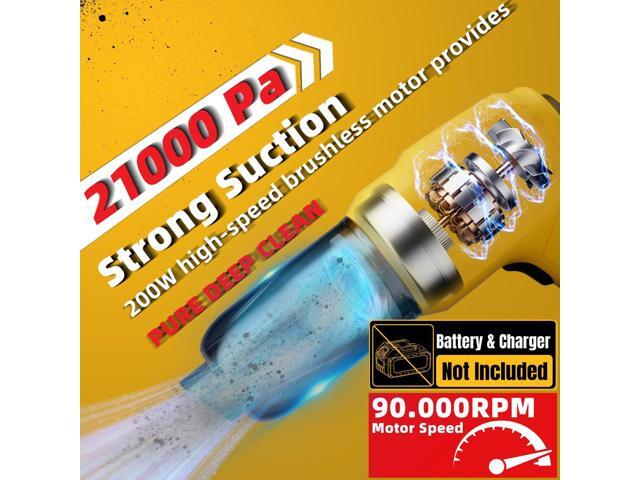 3 in 1 Handheld Car Vacuum Compatible with Dewalt 20V Battery with 21000pa Strong Suction, Handheld Vacuum Cordless & Blower with 200W Brushless...
