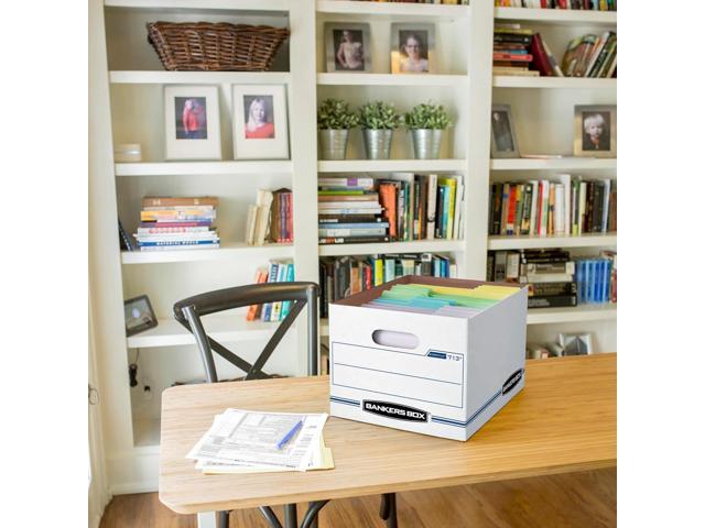Bankers Box 12 Pack Standard Duty File Storage Boxes, Standard Assembly, Removable Lid, Letter/Legal (0071301)