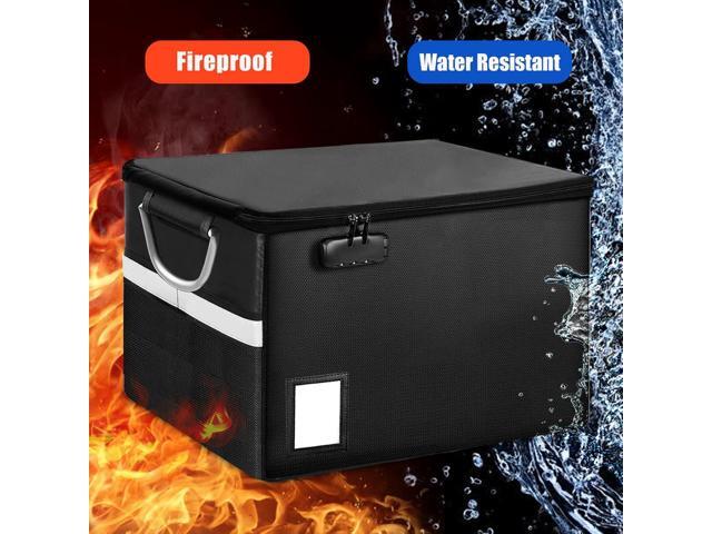 Fireproof Document File Organizer Box, Fireproof Safe Box with Lock, Portable Office Storage Cabinet for Hanging Letter/Legal Folder 16.1 x 12.9 x...