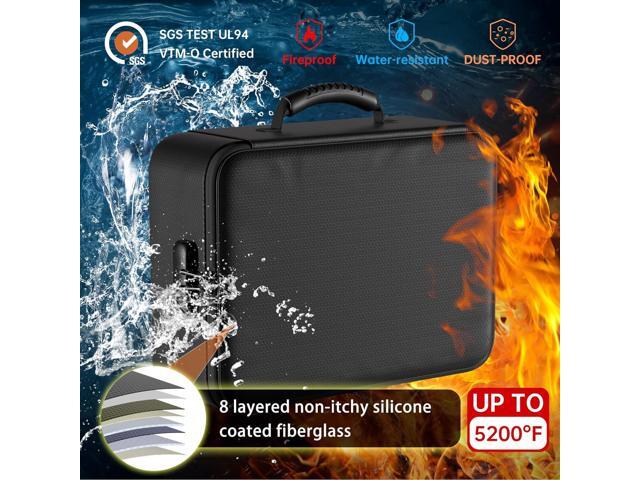 DocSafe 5200°F Document Organizer with Lock,Upgraded Heat Insulated FireproofWaterproof Box 8 Layers File Organizer,Portable Home Travel Safe...