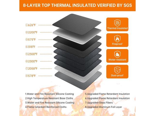 DocSafe 5200°F Document Organizer with Lock,Upgraded Heat Insulated FireproofWaterproof Box 8 Layers File Organizer,Portable Home Travel Safe...