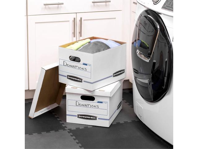 Bankers Box 30 Pack STOR/FILE Basic Duty File Storage Boxes, Standard Assembly, Lift-off Lid, Letter/Legal, White/Blue