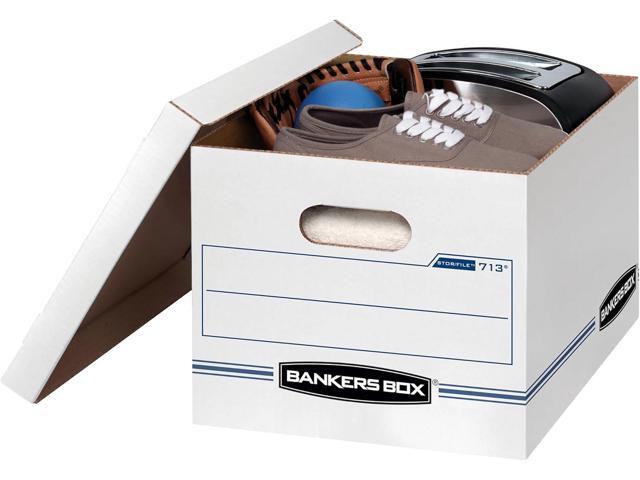 Bankers Box 0071302 STOR/File Storage Boxes, Standard Set-Up, Lift-Off Lid, Letter/Legal, Pack of 20, White