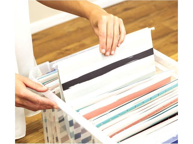Bankers Box Heavy Duty Plastic File Box with Hanging Rails, Letter/Legal, 1 Pack (0086205)