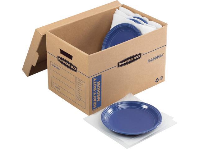Bankers Box Kitchen Kit Moving Box 1 Pack, Dividers and Cushions, Reinforced Handles, Tape-Free Assembly, Box with Lid, 15-in x 12-in x 10-in...
