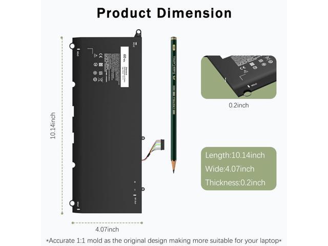 New PW23Y 0PW23Y Laptop Battery Compatible with Dell XPS 13 9360 13-9360-D1605G 13-9360-D1605T 13-9360-D1609 13-9360-D1609G 13-9360-D1705G Series...