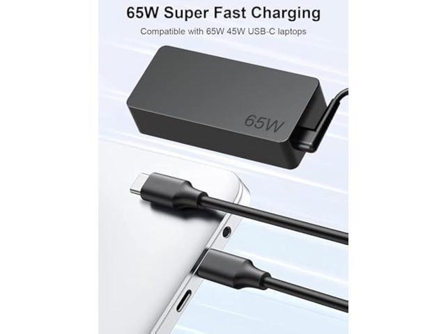 65W 45W USB C Laptop Charger Replacement for Lenovo ThinkPad T480 T490 T580 ADLX65YDC2A ADLX65YLC2D ADLX65YDC3A ADLX65YDC2D chromebook 2nd Gen S330...