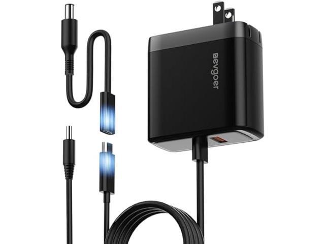 65W Dell Charger for Laptop, Dell Computer Charger USB-C for XPS, Inspiron, Latitude and Vostro Models, Power Cord 4.5 * 3.0 mm and 7.5 * 3.0 mm.
