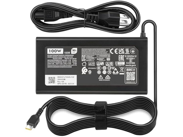 100W USB Type C Laptop Charger Fit for Lenovo ThinkBook Plus G3 13x 14G5 14G6 14s 14p 16G4+16p Lenovo ThinkPad neo 14 P14s L15 T16 Yoga 7 Pro7 9 9i...