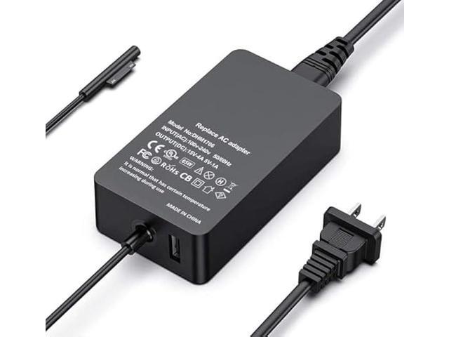 Surface Pro Charger 65W 15V 4A Surface Laptop Charger Replacement for Microsoft Surface Pro X/9/8/7/6/5/4/3 Surface Laptop1/2/3/4/5 Surface Go1/2/3...