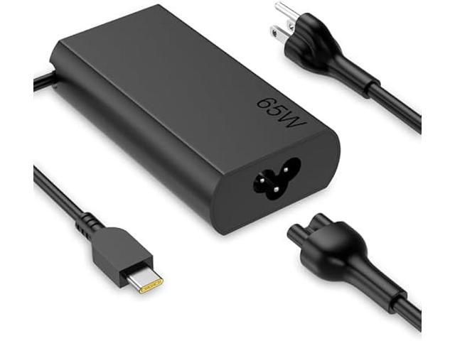 New Slim 65W USB C Laptop Charger Compatible with Lenovo ThinkPad T480s T580s T490 E480 E580 X1Carbon X13 Chromebook 2nd Gen Yoga Slim Type C Fast...