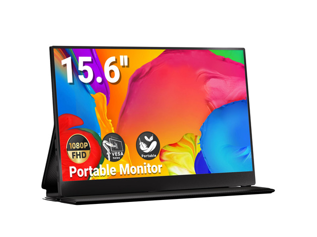 Portable Monitor for Laptop,15.6'' 1080P, with Magnetic Case 1080P 1.44lbs Ultra-slim Travel Monitor, USB C Mini HDMI for Mac,mini PC,Built-in...