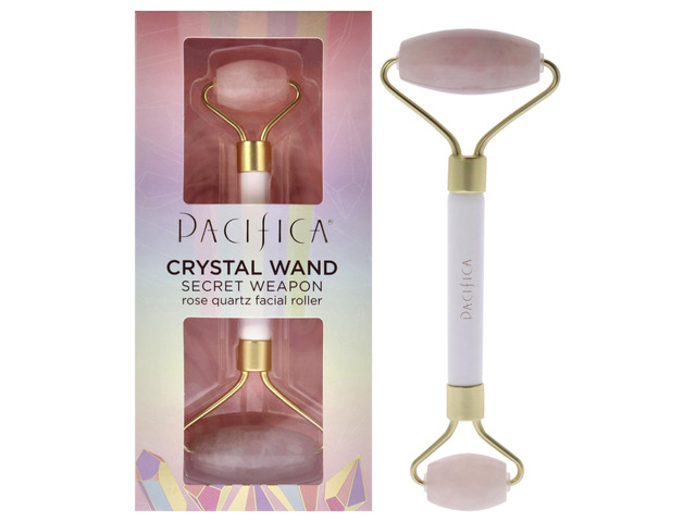 Crystal Wand Rose Quartz Facial Roller by Pacifica for Women - 1 Pc Roller