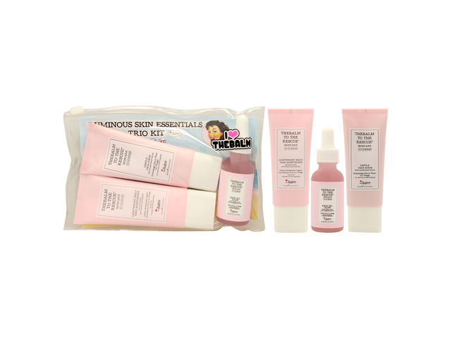 Luminous Skin Essentials Trio Kit by the Balm for Women - 3 Pc 1oz Lightweight Daily Face Moisturizer, 1oz Gentle Face Scrub, 1oz Face Oil
