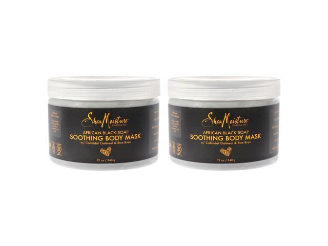 African Black Soap Soothing Body Mask - Pack of 2 by Shea Moisture for Unisex - 12 oz Mask