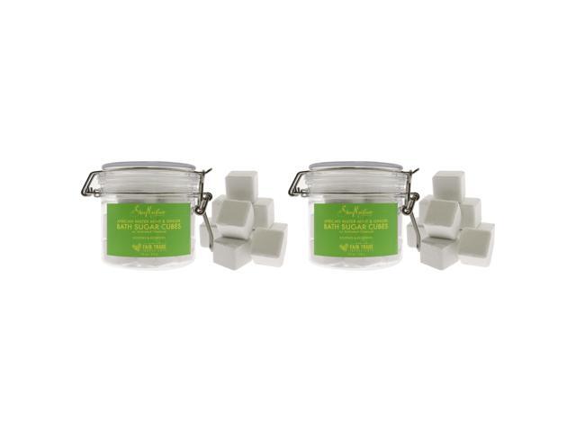 African Water Mint and Ginger Bath Sugar Cubes - Pack of 2 by Shea Moisture for Unisex - 7.5 oz Bath Soak