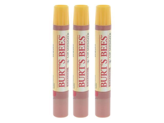 Burts Bees Lip Shimmer - Caramel by Burts Bees for Women - 0.09 oz Lip Shimmer - Pack of 3