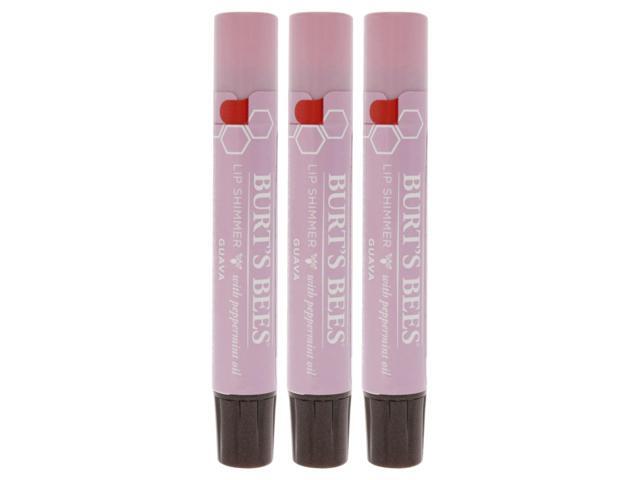 Burts Bees Lip Shimmer - Guava by Burts Bees for Women - 0.09 oz Lip Shimmer - Pack of 3
