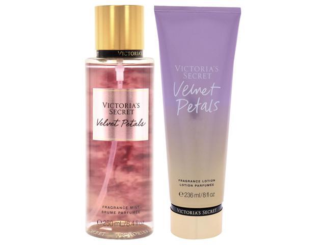 Velvet Petals by Victorias Secret for Women - 2 Pc Kit 8.4 oz Fragrance Mist, 8 oz Body Lotion