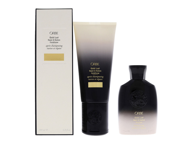 Gold Lust Repair and Restore Shampoo and Conditioner Kit by Oribe for Unisex - 2 Pc Kit 2.5oz Shampoo, 6.8oz Conditioner