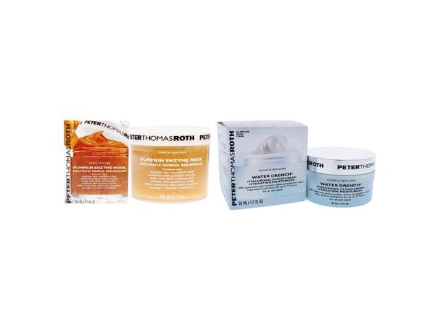 Pumpkin Enzyme Mask and Water Drench Hyaluronic Cloud Cream Kit by Peter Thomas Roth for Unisex - 2 Pc Kit 5.1oz Mask, 1.7oz Cream