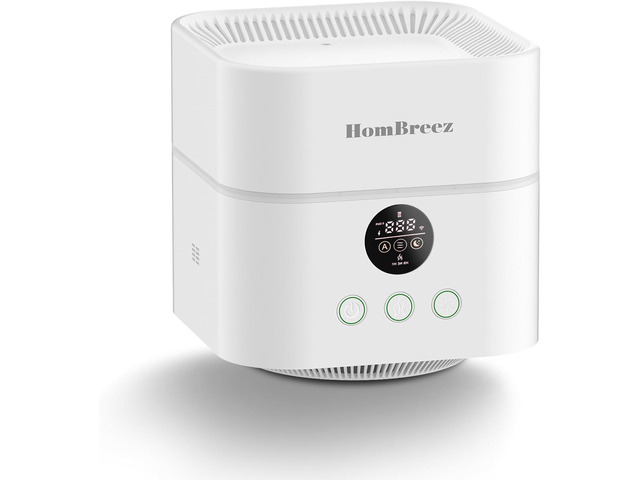 Air Purifier and Humidifier Combo for Bedroom, Covers Up to 200ft², H13 True HEPA Filter, 500ML Water Tank, Quiet Cool Mist Top Fill Essential Oil...