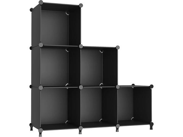 AWTATOS Cube Storage Organizer, Storage Cubes Shelves Bookshelf, 6 Cube Closet Organizers and Storage, DIY Stackable Plastic Clothes Organizer.