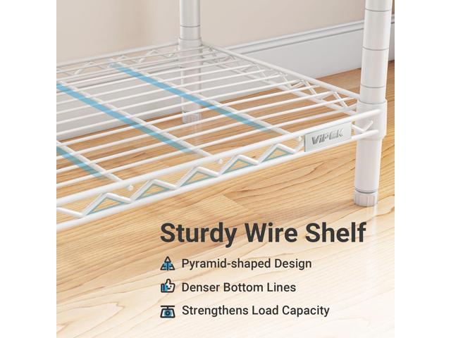 VIPEK V7 Garment Racks for Hanging Clothes Heavy Duty Clothes Rack with Shelves, Portable Closet Rack Metal Clothing Racks 5 Tiers Freestanding...