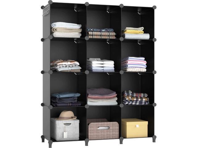 HOMIDEC Closet Organizers and Storage, 12 Cube Storage Organizer, Portable Closet Organization Clothes Shelves for Kids, Closet, Bedroom, Bathroom,.